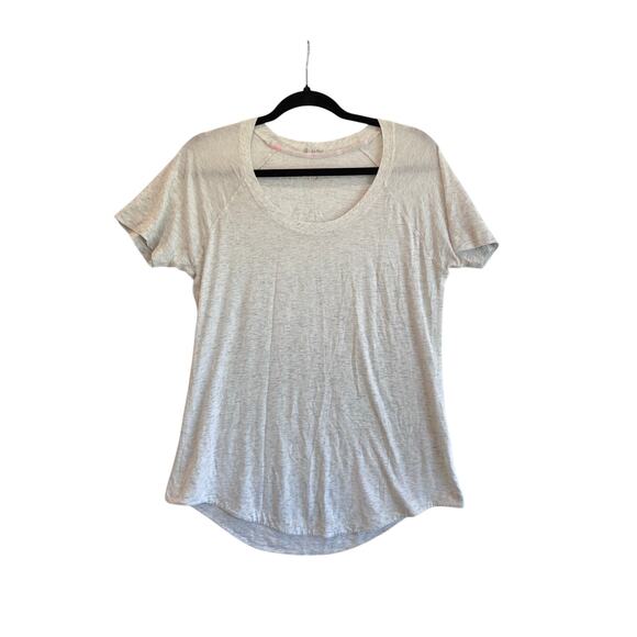 Lululemon Gray Scoop Neck Short Sleeve Tee Shirt Women’s Relaxed Athleisure 6 - Picture 1 of 4